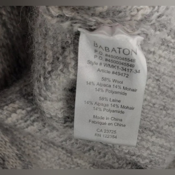 Aritzia Babaton Javier Cocoon Mohair Alpaca Blend Cardigan EUC Size S/M - Picture 12 of 16